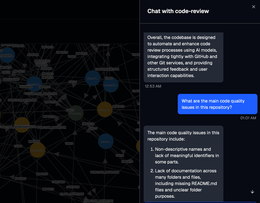 AI chat agent interface